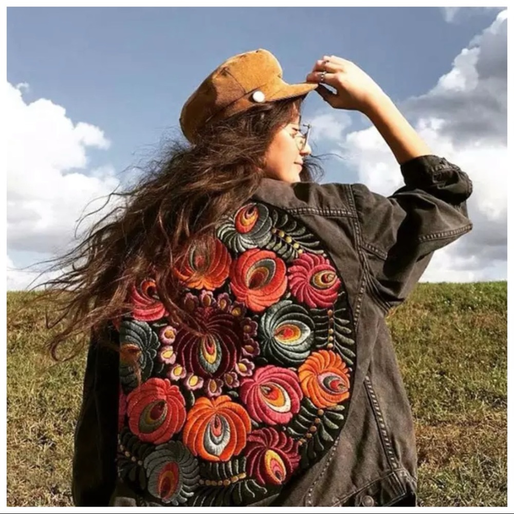 The Errin Embroidery Distressed Denim Jacket - Picture 3 of 6